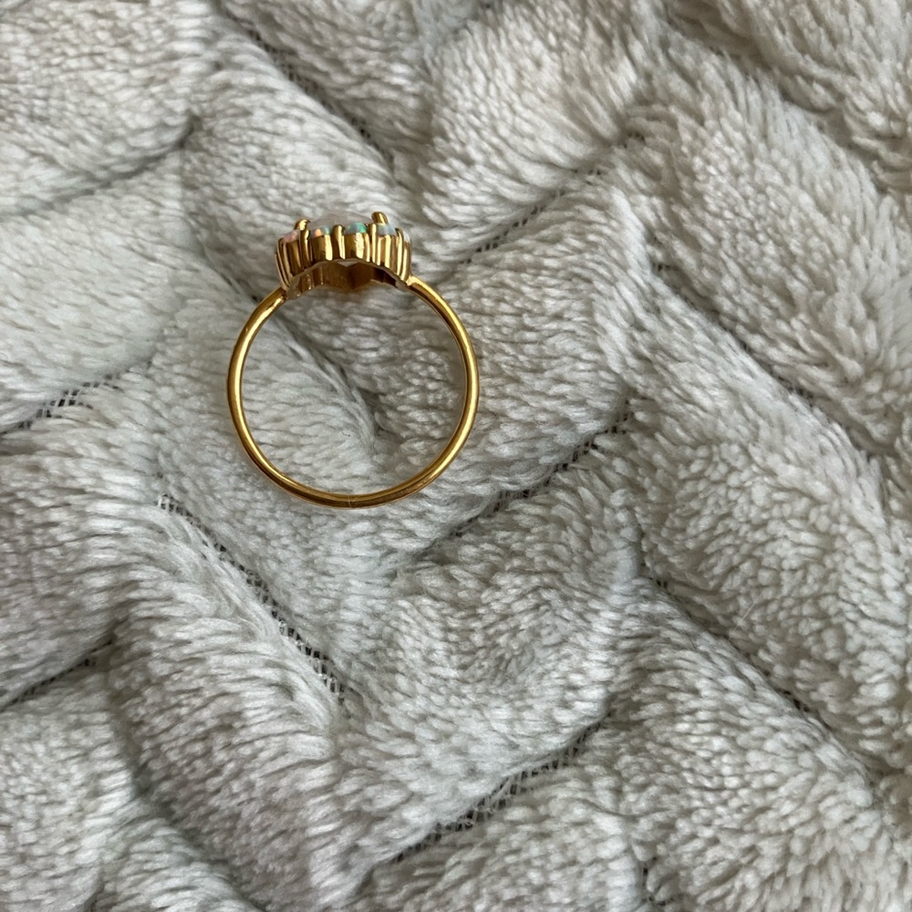 Moonstone & Opal ring 6 - Picture 4 of 8